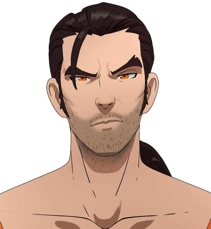 Flambae character portrait showing Pyro-striker / momentum specialist with 3 Combat, 2 Intellect, 4 Mobility, 2 Vigor stats in Dispatch game